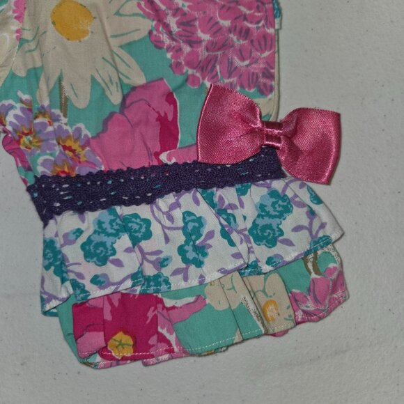 RuffleButts Infant Girls Floral Ruffle Bloomers 12-18M 3872 - Picture 3 of 7